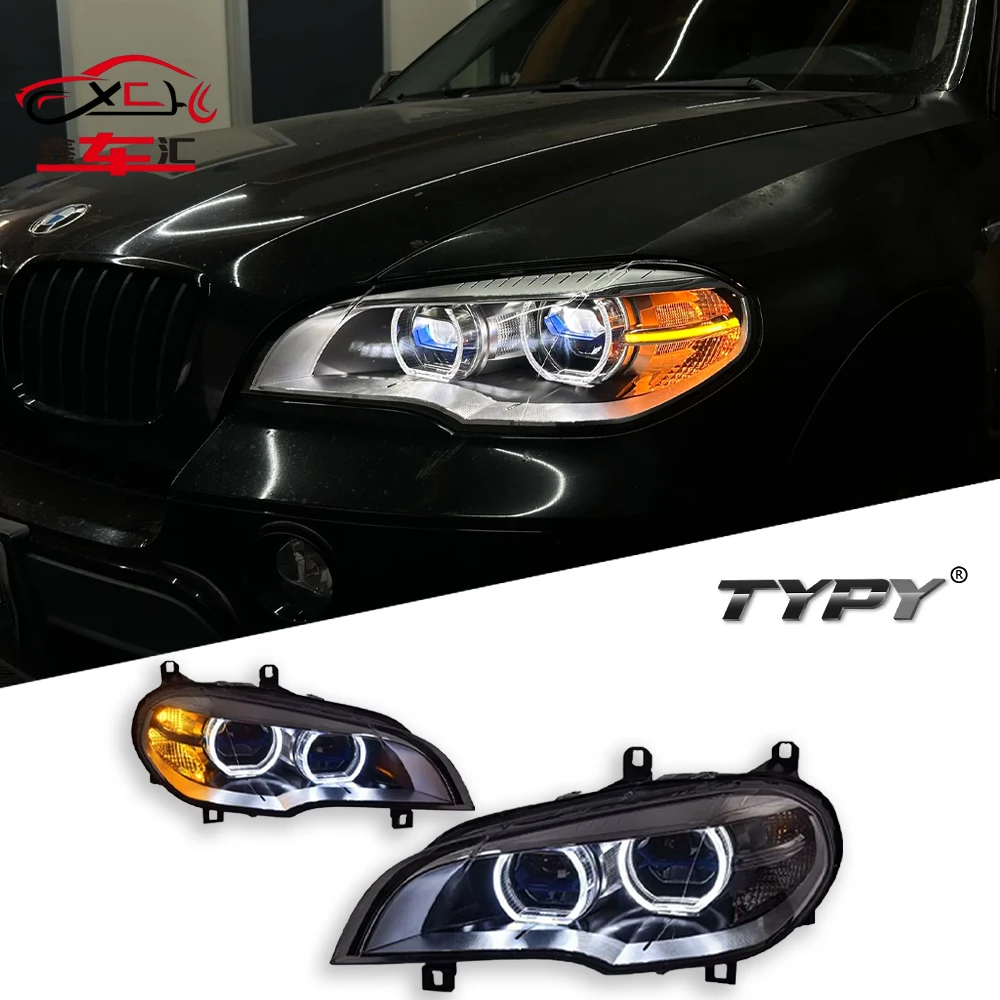 

TYPY Car Lamps For BMW X5 E70 Headlights 2007-2013 Upgrade Modified LED Headlights Dynamic Turn Signal DRL Car Accessories