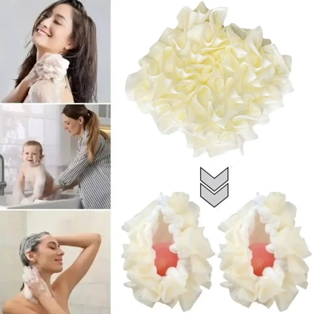 

2-In-1 Shower Ball With Drawstring Closure, Suitable For Both Humans And Dogs, Featuring Sponge Skincare And Bathing Tools O5N4