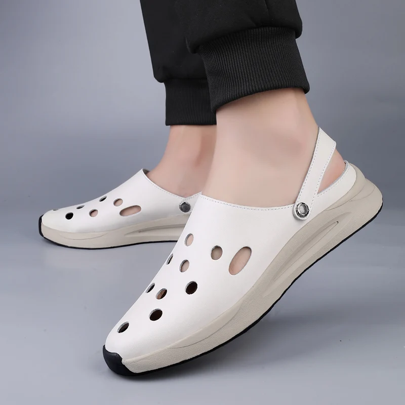 شباشب جلدية رجالية، رياضية، كاجوال، شاطئ، أحذية خارجية، أحذية بدون كعب، للقيادة، الحفلات، إلخ.