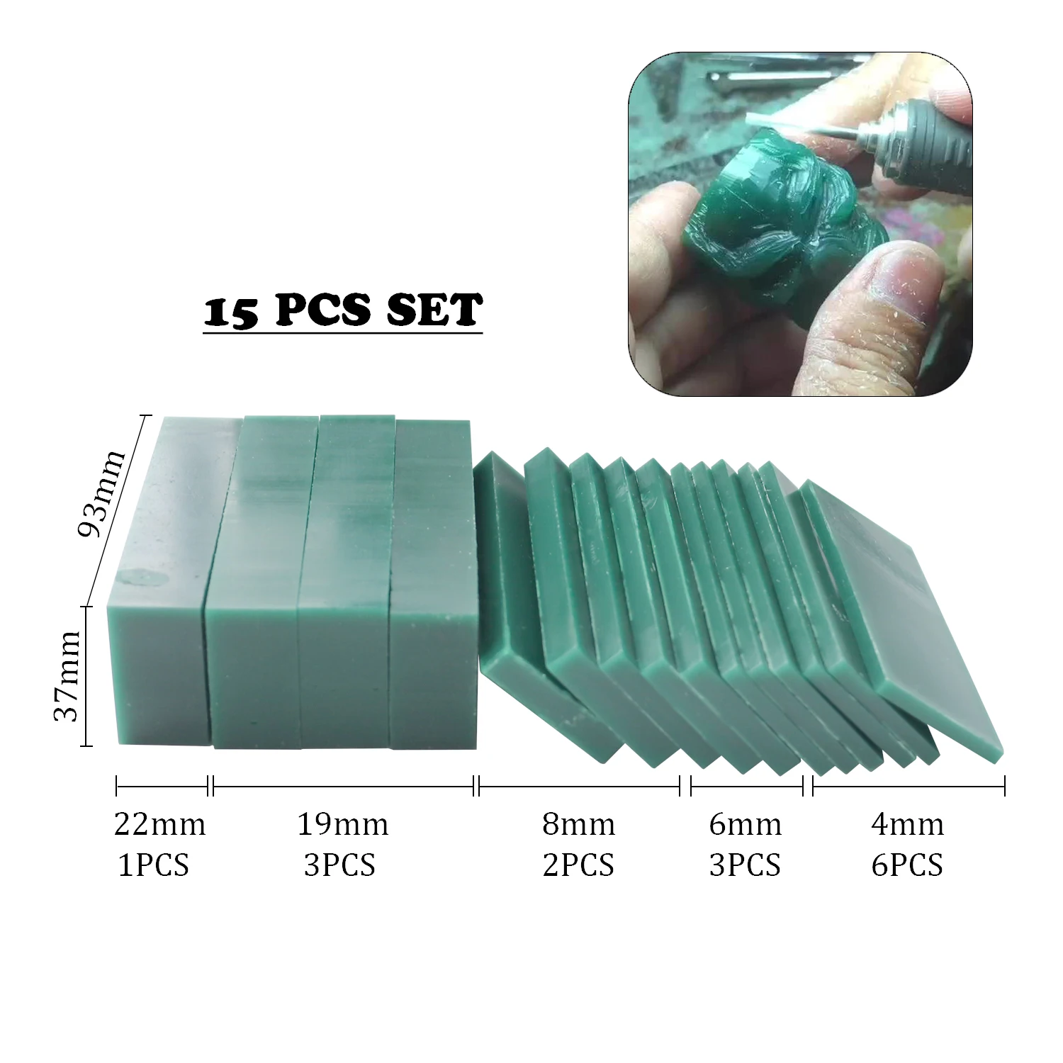 

Green/Blue Carving Wax Block/Slice Professional Jewelry Wax Mold Tool For Jeweler Handmade Art Lost Wax Casting Candle Making