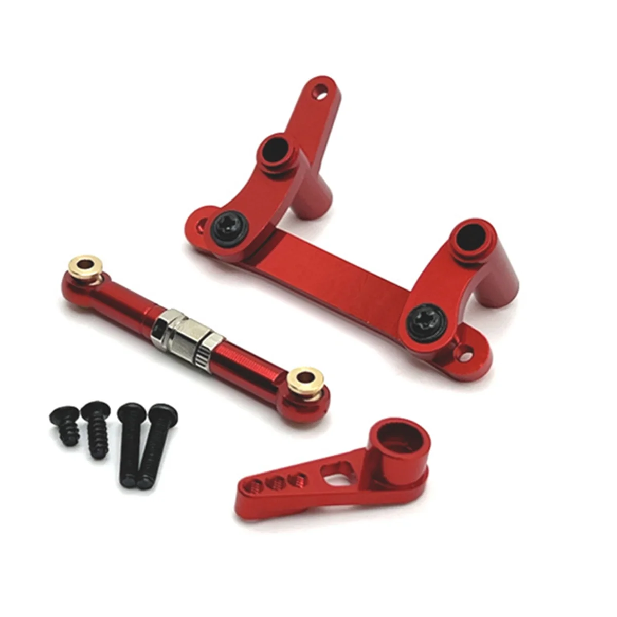 For SCY 16101   C8805 Metal Steering  embly Servo Arm Link Rod 1/16 RC Car Upgrade Parts Accessories Red