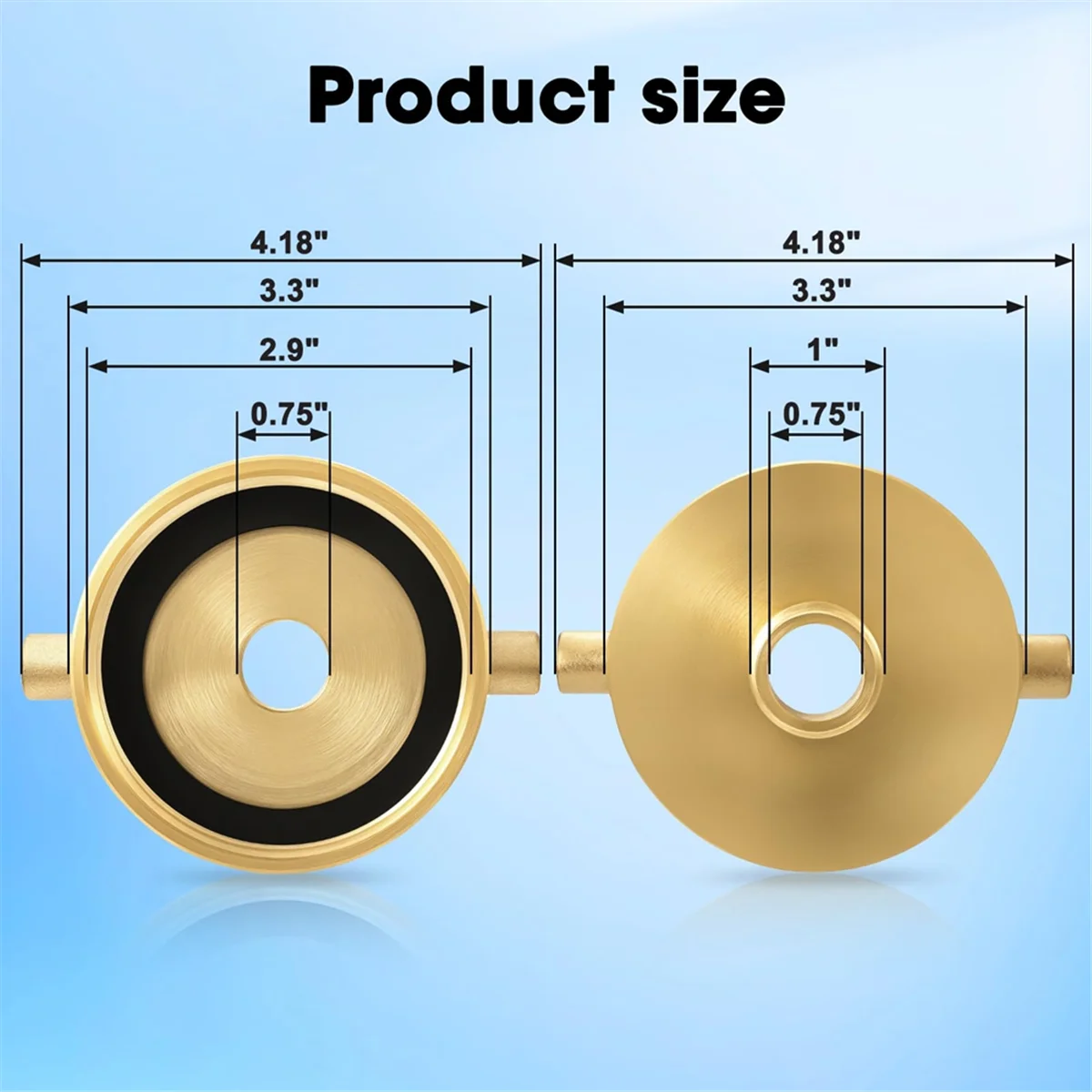 

BAAQ 2-1/2In ()Female X3/4In GHT Male Fire Hydrant Adapter FireHose Adapter Brass FireEquipment with Pin Lug 2-1/2x3/4In