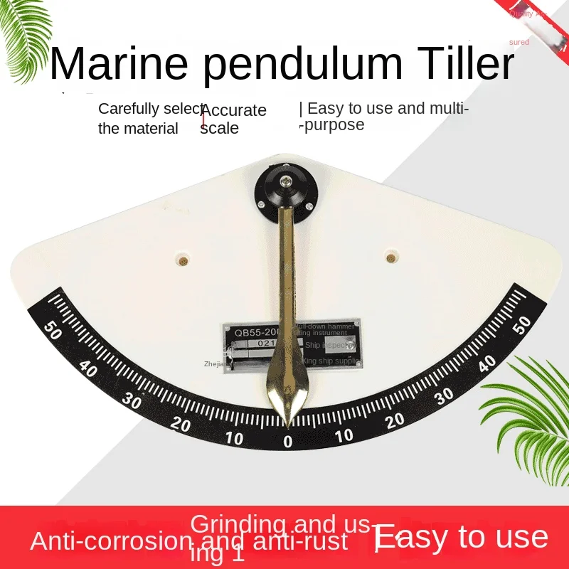 

370242 55 Degrees Marine Pendulum Inclinometer Navigation Supplies Wooden Tray Plastic Inclinometer