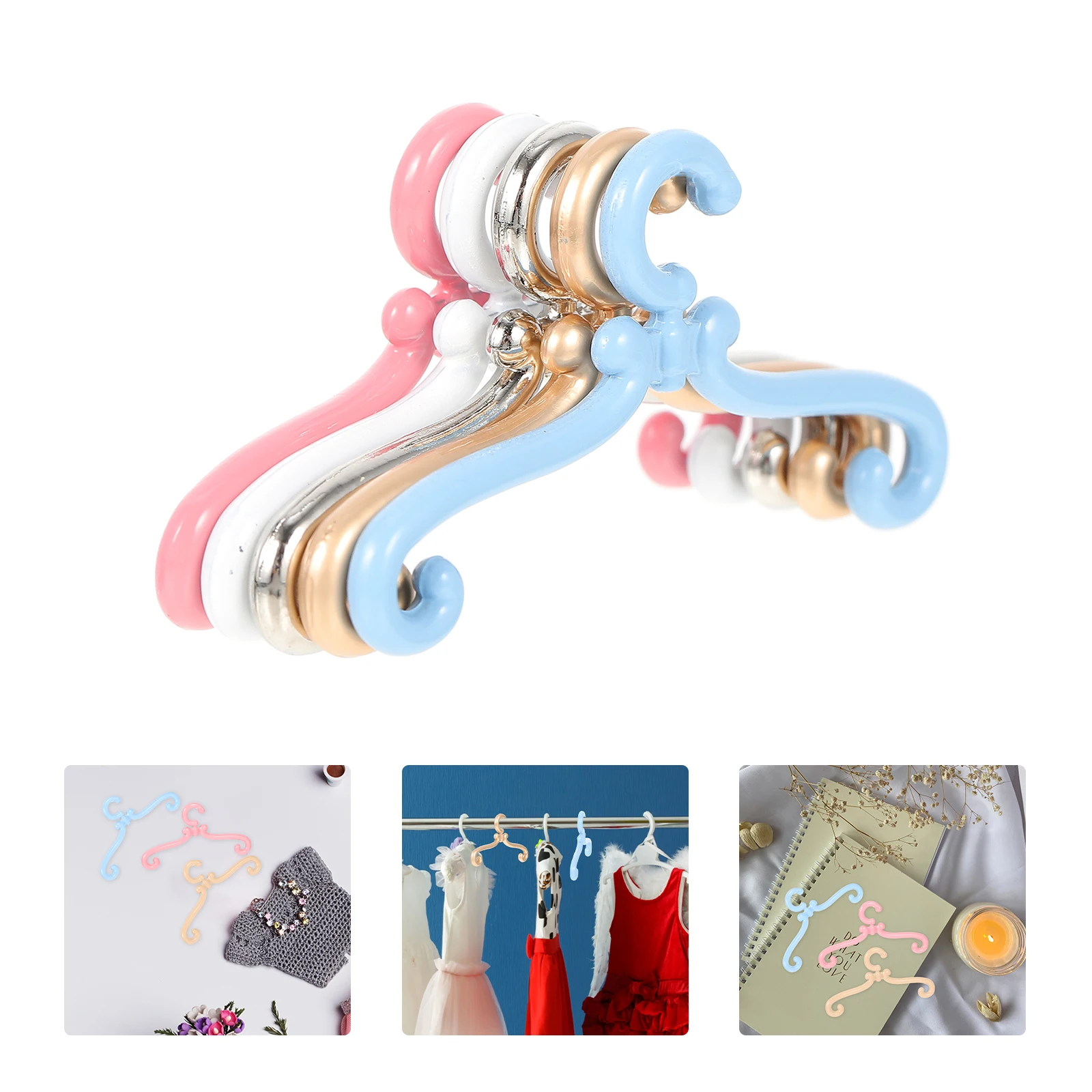 

25 Pcs Mini Hanger Miniature Hangers Clothes Outfit Baby Lightweight Zinc Alloy