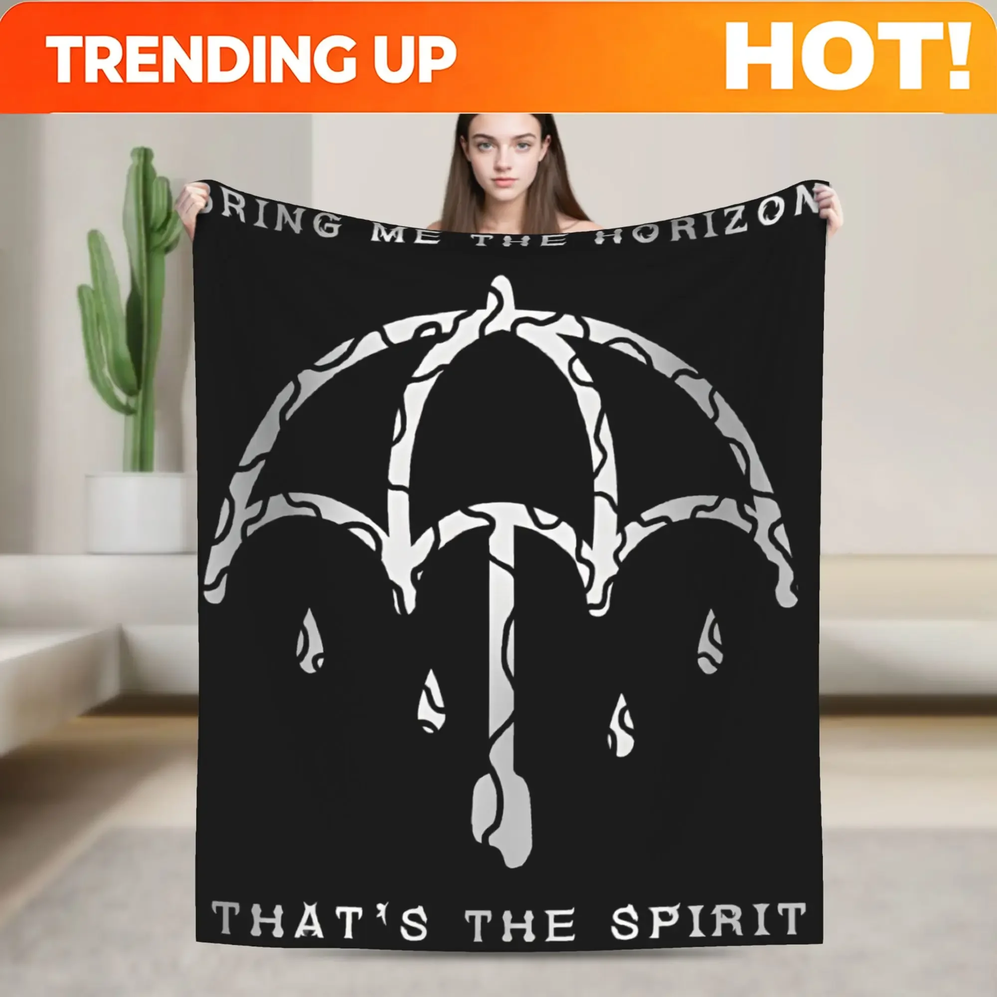Custom BMTH Bring Me The Horizon Blanket British Rock Band Warm Soft Funny Plush Throw Blanket For Outdoor Flannel Bedspread Bed