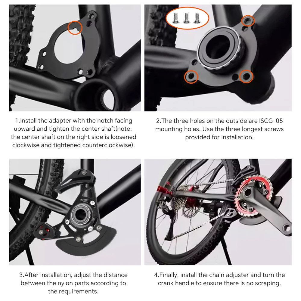 TOSEEK Chain Guides MTB Bicycle Guide Single Disc Sprocket Chain Guide Guard Ultralight Chain Guide 32T-38T /ISCG-03/ISCG-05