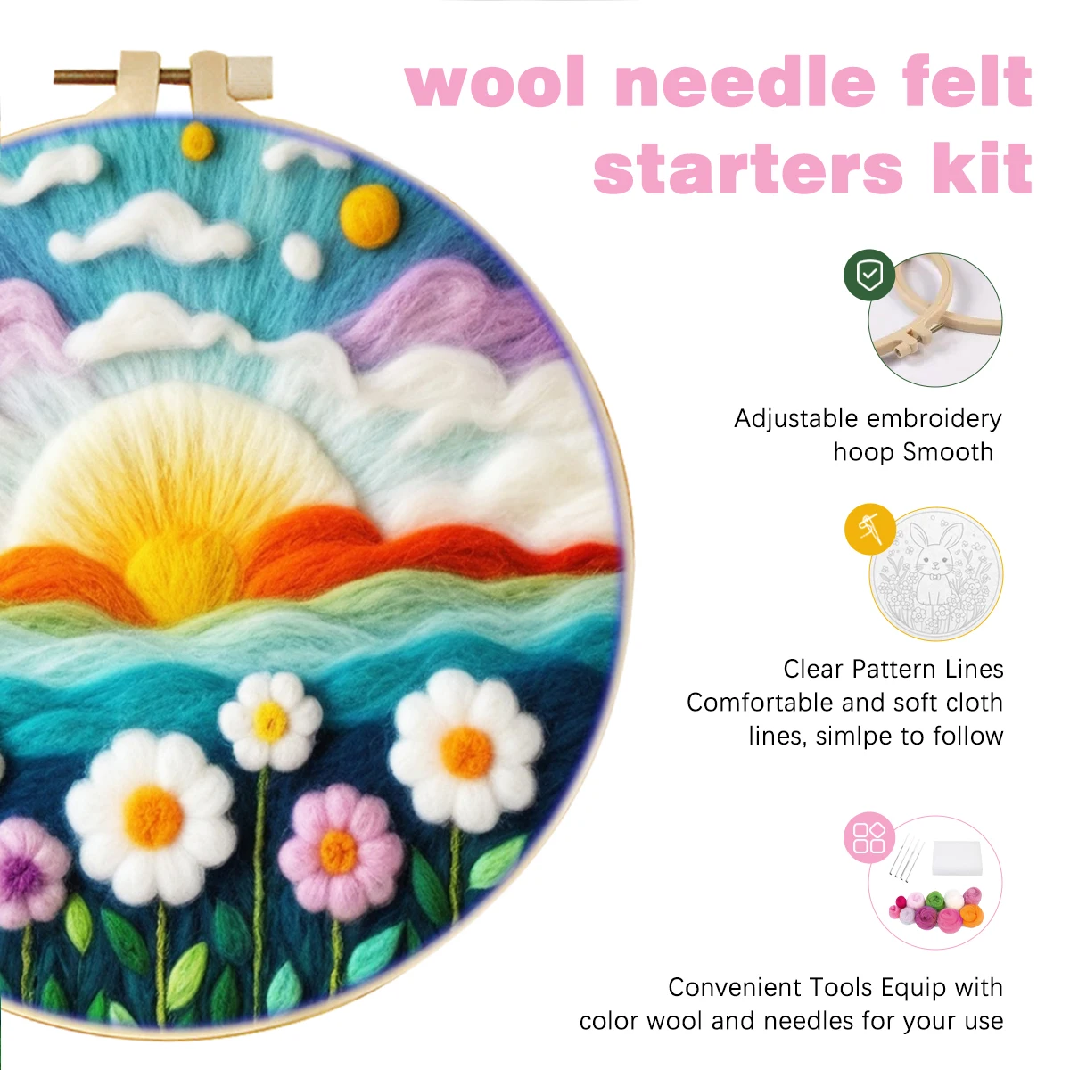RUOPOTY Wool Painting Wall Art - Art Craft Easy 评论和价格