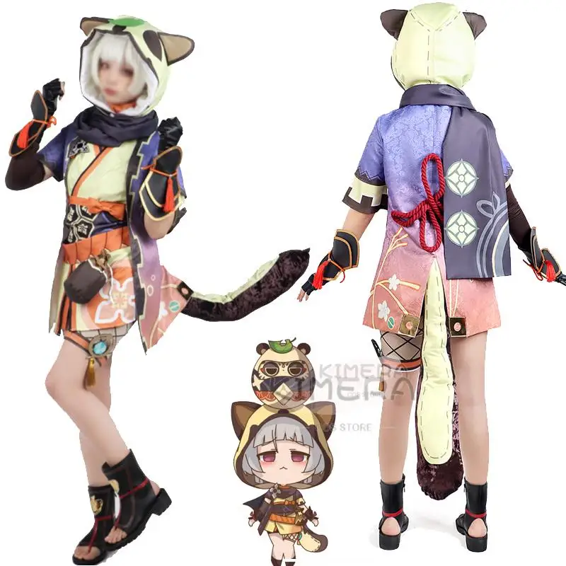 

Game Genshin Impact Sayu Cosplay Costume Wig Carnival Hat Uniform Anime Halloween Party Role Play Suit Women Cute Ninja Clothing