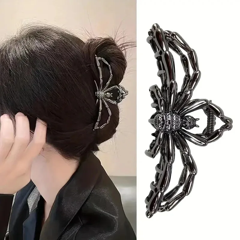 Spider Halloween Hair Clip Ponytail Hair Claws Back Of Head Hairpins Metal Headwear Women Girls Hair Accessories