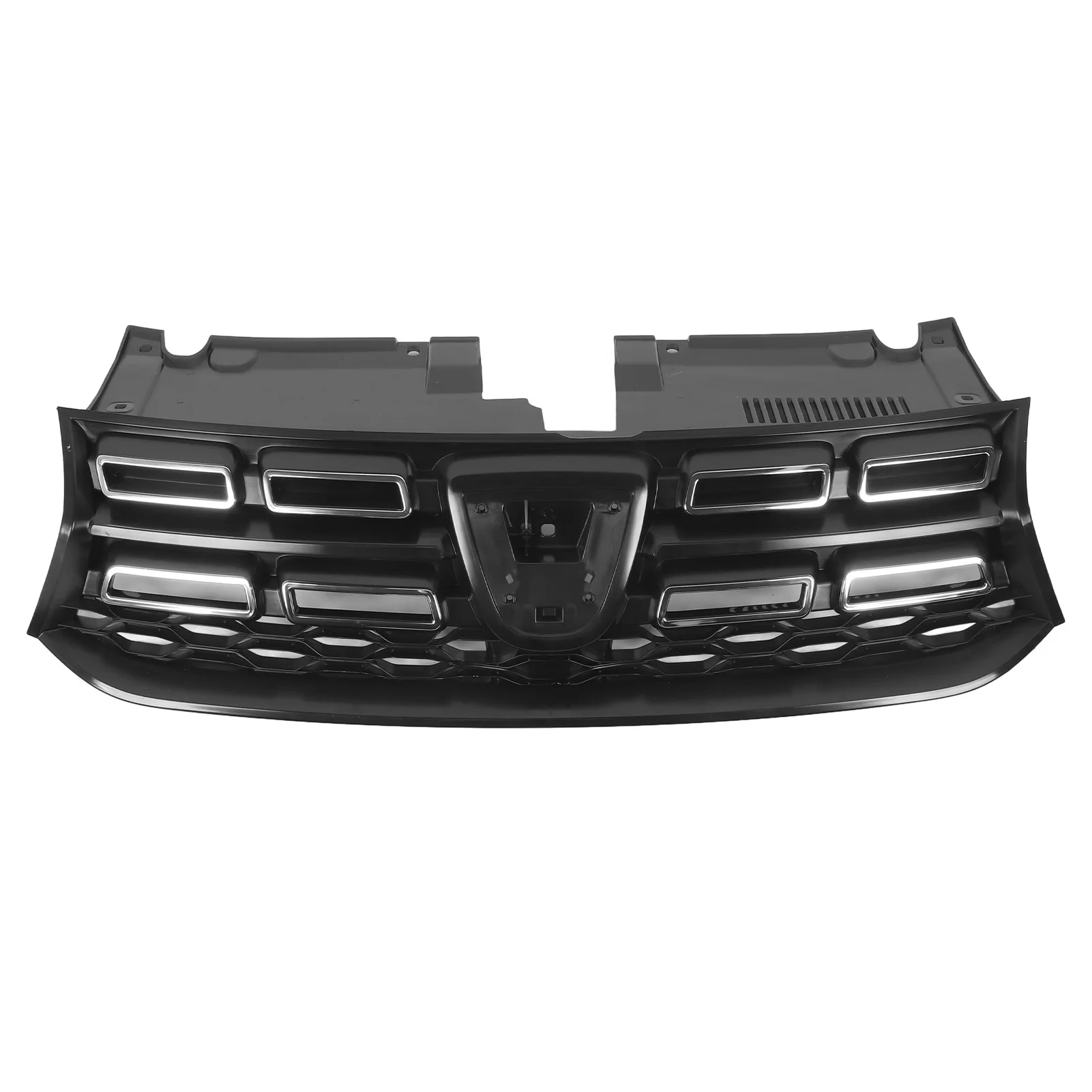 

Центральная решетка переднего бампера, хромированная, 623108072R, замена для Dacia Sandero Stepway MK2 Facelift 2017-2020