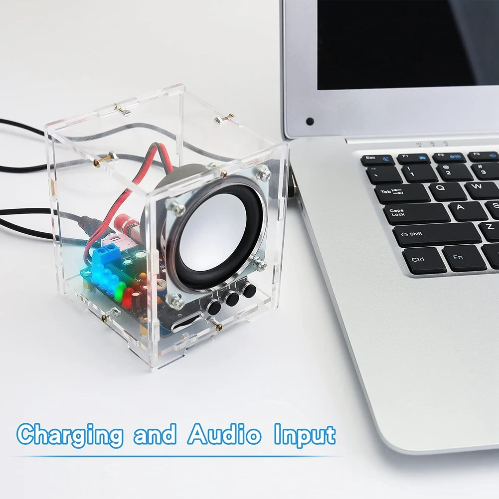 

AABFK DIY Bluetooth-динамик, портативный проект для пайки, комплект динамиков, аудиобокс для взрослых, подростков, обучение и обучение