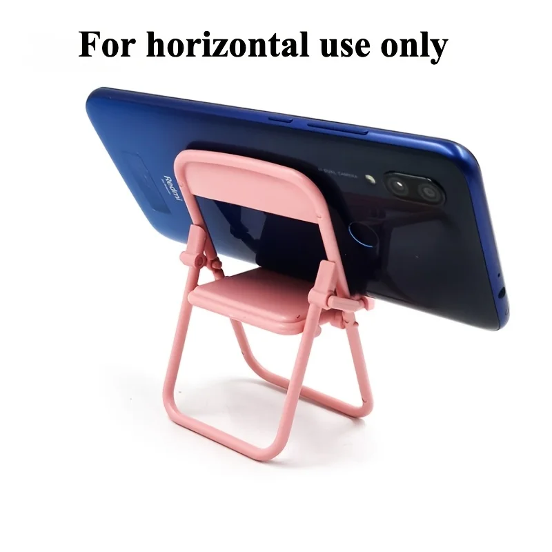 

Creative Foldable Chair Phone Holder & Mini Stool Portable Macaron Color Compact Desktop Stand for Phone Tablet E-Reader Bed