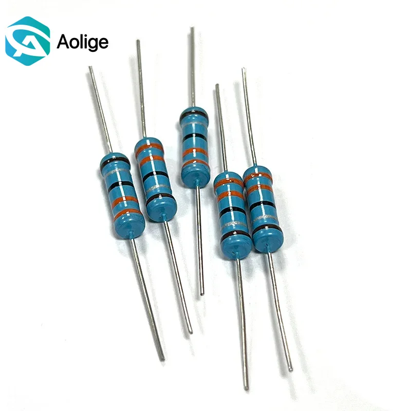 20pcs 2W 3R3 33R 330R 3K3 33K 330K 3.3 33 330 Ohm R K 1% ความแม่นยําตัวต้านทานฟิล์มทองแดง 0.1R-10M