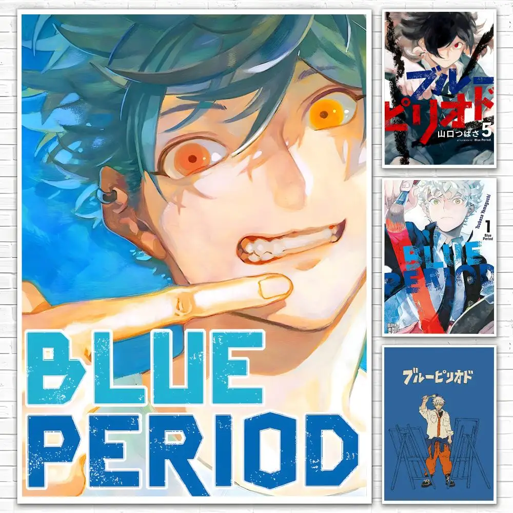 Anime Blue Period Poster Poster All-match HD Waterproof Self-Adhesive Wall Art Sticker For Home Bedroom