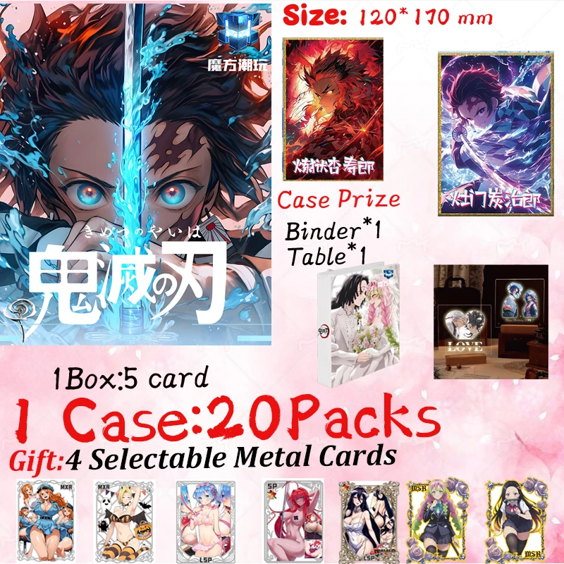 New Demon Slayer Colored Paper Collection Card Mitsuri Shinobu Hobby Doujin Anime Game Collection Board Kid Toys Birthday Gifts