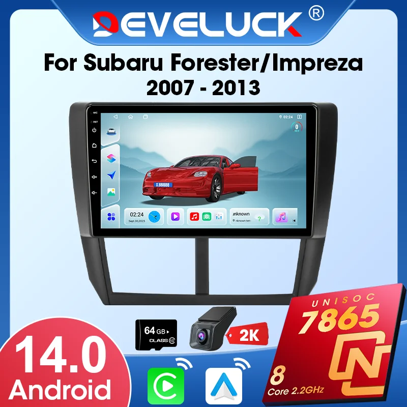 

Android Auto Carplay for Subaru Forester 3 SH 2007-2013 Impreza GH GE Car Radio Multimedia Player QLED Screen 4G Bluetooth 5.4