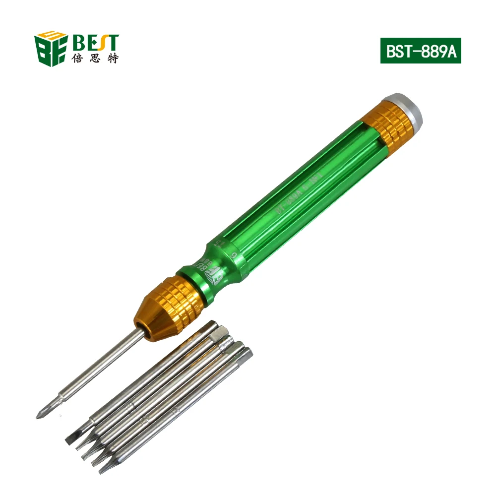 

BST 889 6 in 1 Multi-Function Magnetic Precision Screwdriver Set for Mobile Phone Electronics Repair Opening Tools