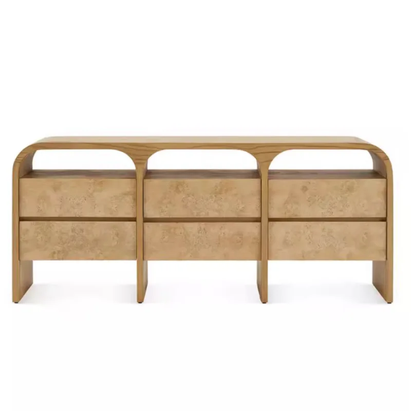 

Antique American-Japanese tableware cabinet retro wooden entrance small apartment living room floor cabinet