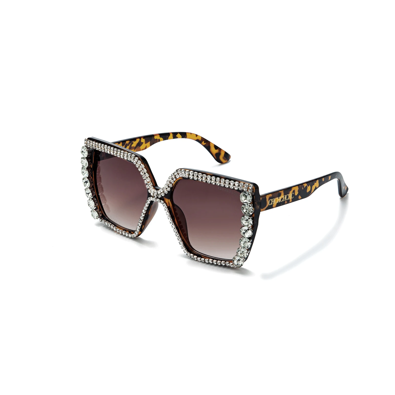 2025 Oversized Square Sunglasses Glamorous Rhinestone Frame UV Protection TAC Lens For Beach Parties And Vacations