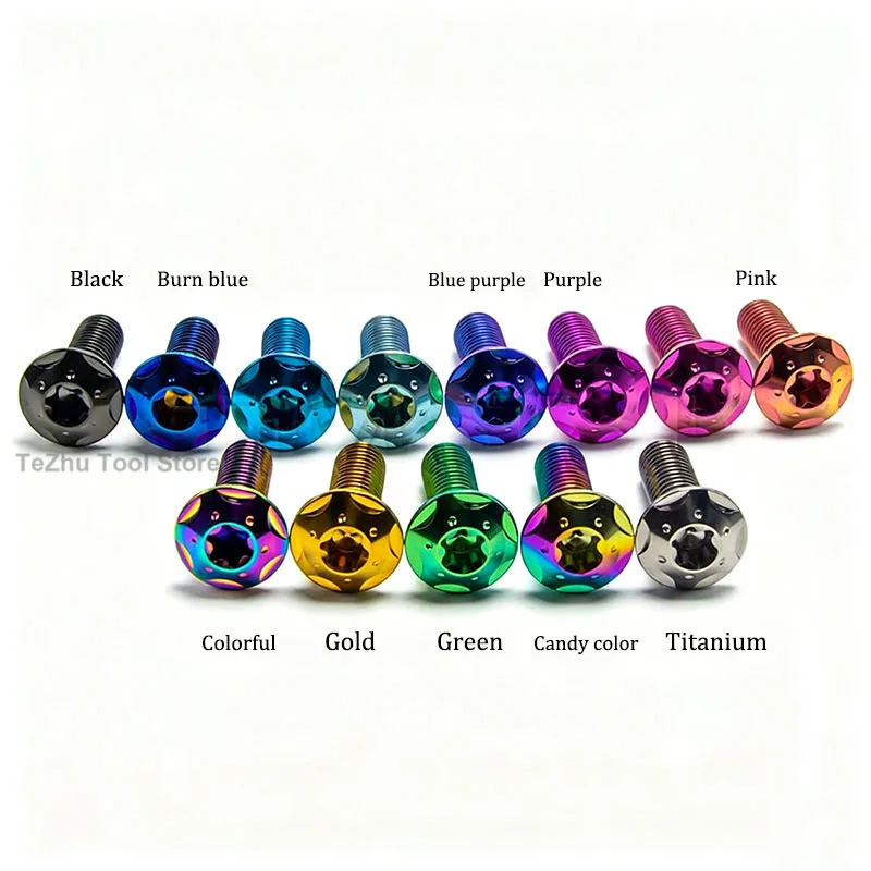 1pc M8 x 25 30mm titanium alloy with step flower disc head screw motorcycle modification screw