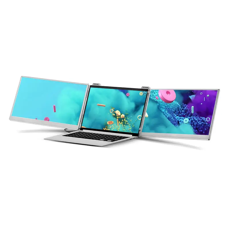 New Portable Business Laptop With 14 Inch 16:9 IPS Panel Triple Monitor Dual 1920*1080 USB C Interface 16 13.3 Inch Screen Sizes