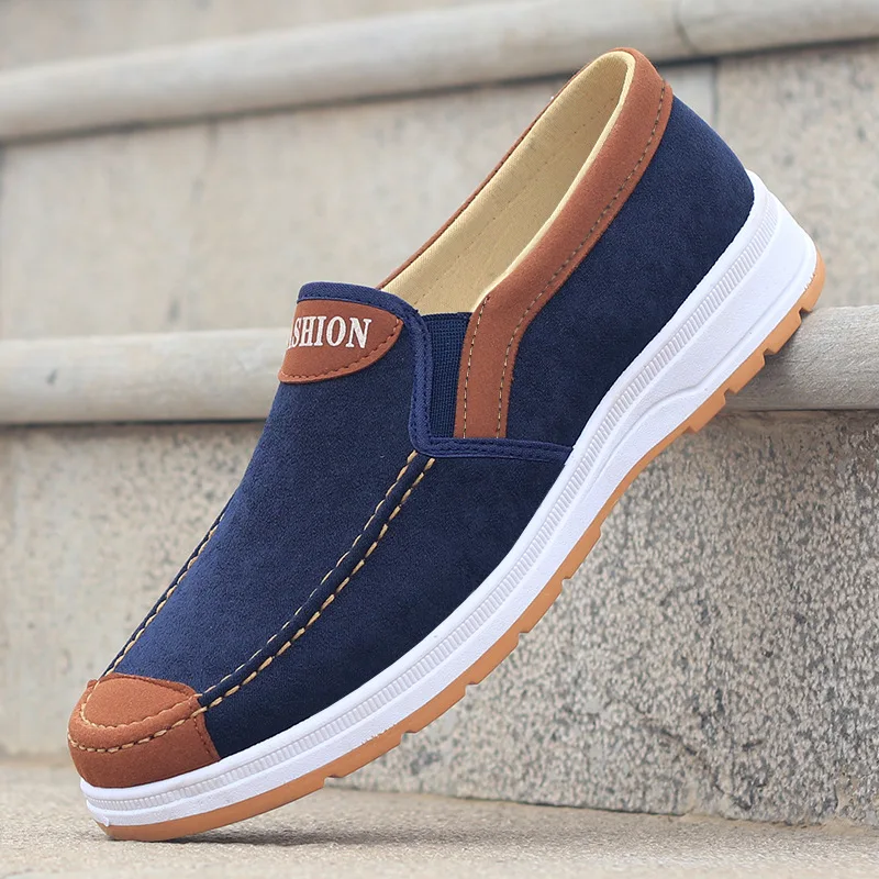 Men Casual Canvas Shoes Soft Slip on Loafers old beijing Breathable Flats Moccasin Lightweight Cloth shoes 2022 New Men Sneakers