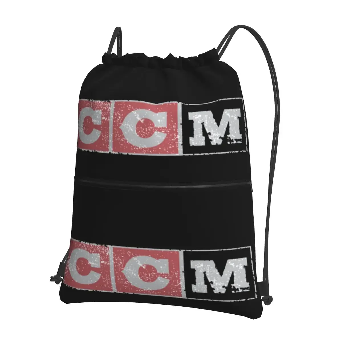 CCM Retro Ice Hockey Logo Portable Backpacks Drawstring Bag Drawstring Bundle Pocket Sundries Bags For Travel Sport Man Woman