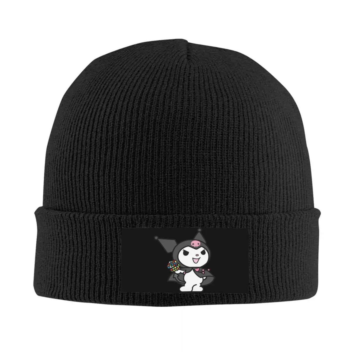 

Custom Kuromi Skull Bonnet Hat Knitting Hat Men Women Fashion Unisex Adult Warm Winter Beanies Cap