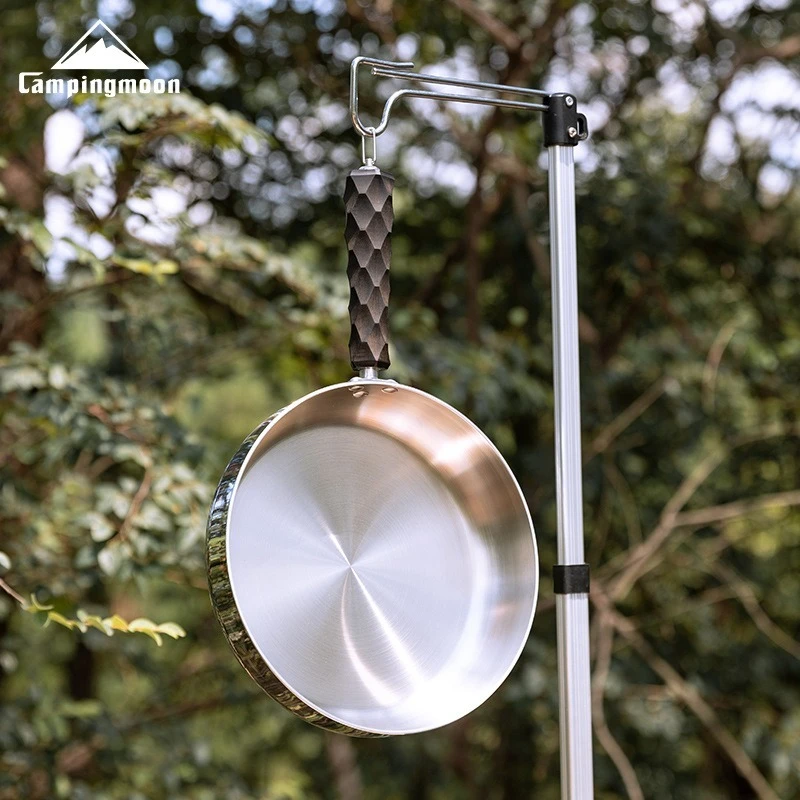 مقلاة فولاذية ثلاثية الطبقات للتخييم من CAMPINGMOON CC-23، مقبض محمول وقابل للفصل، مقلاة عميقة #5