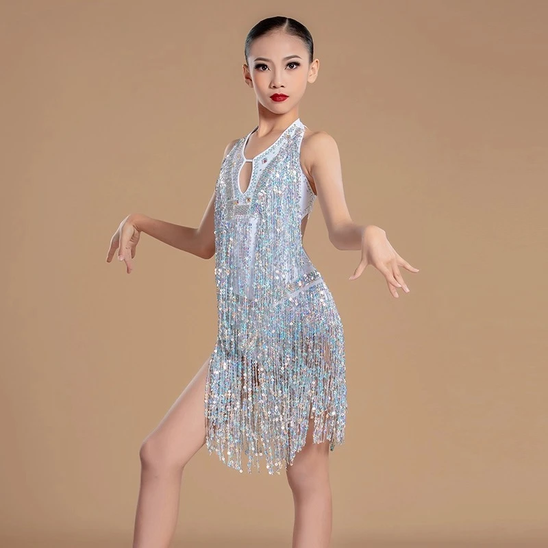 Maßgeschneiderter Rock für lateinamerikanischen Tanz, Übungsoutfit für Mädchen, Performance-Kostüme, Anzug-Set, Ballsaal-Tanz-Wettbewerbskleider für Damen