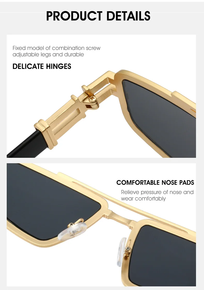 2026New Mann Frau Sonnenbrille Mode Vielseitig Trend Brillen Doppel Strahl Design Shades Outdoor Unisex UV400 Sunnies9626 – Detail 3