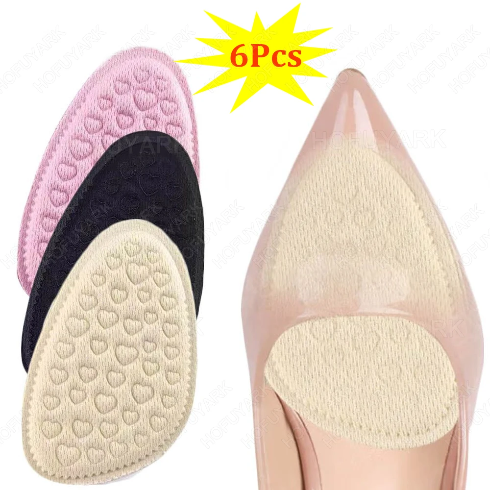 

6Pcs Forefoot Pads Pain Relief Inserts for Women's High Heels Non-Slip Half Insoles Massage Foot Pad Reduce Shoe Size Filler