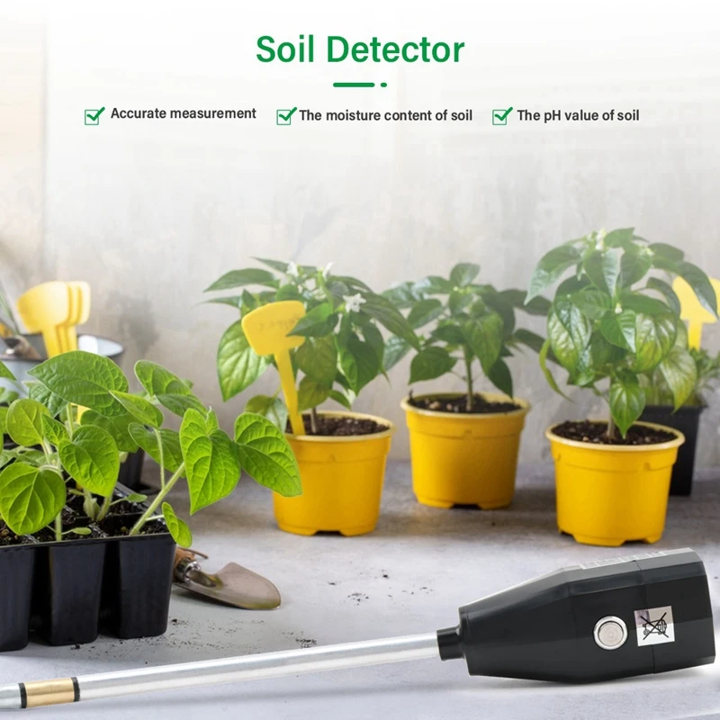 2025 New Soil Detector 2 In 1 Soil PH Meter Moisture Tester Monitor Garden Plants Soil Acidity Analysis Tool 150Mm Probe