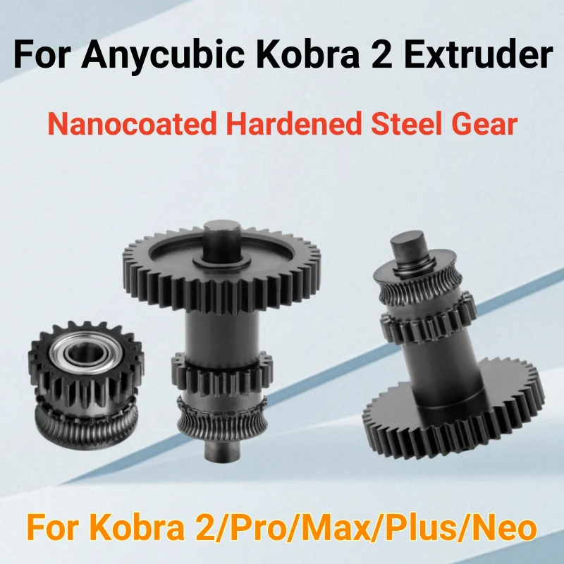 

Шестерня для Anycubic Kobra 2/Pro/Max/Plus/Neo из нанокороченной стали, встроенная экструзионная головка, комплект шестерен для Kobra 2, шестерня экструдера