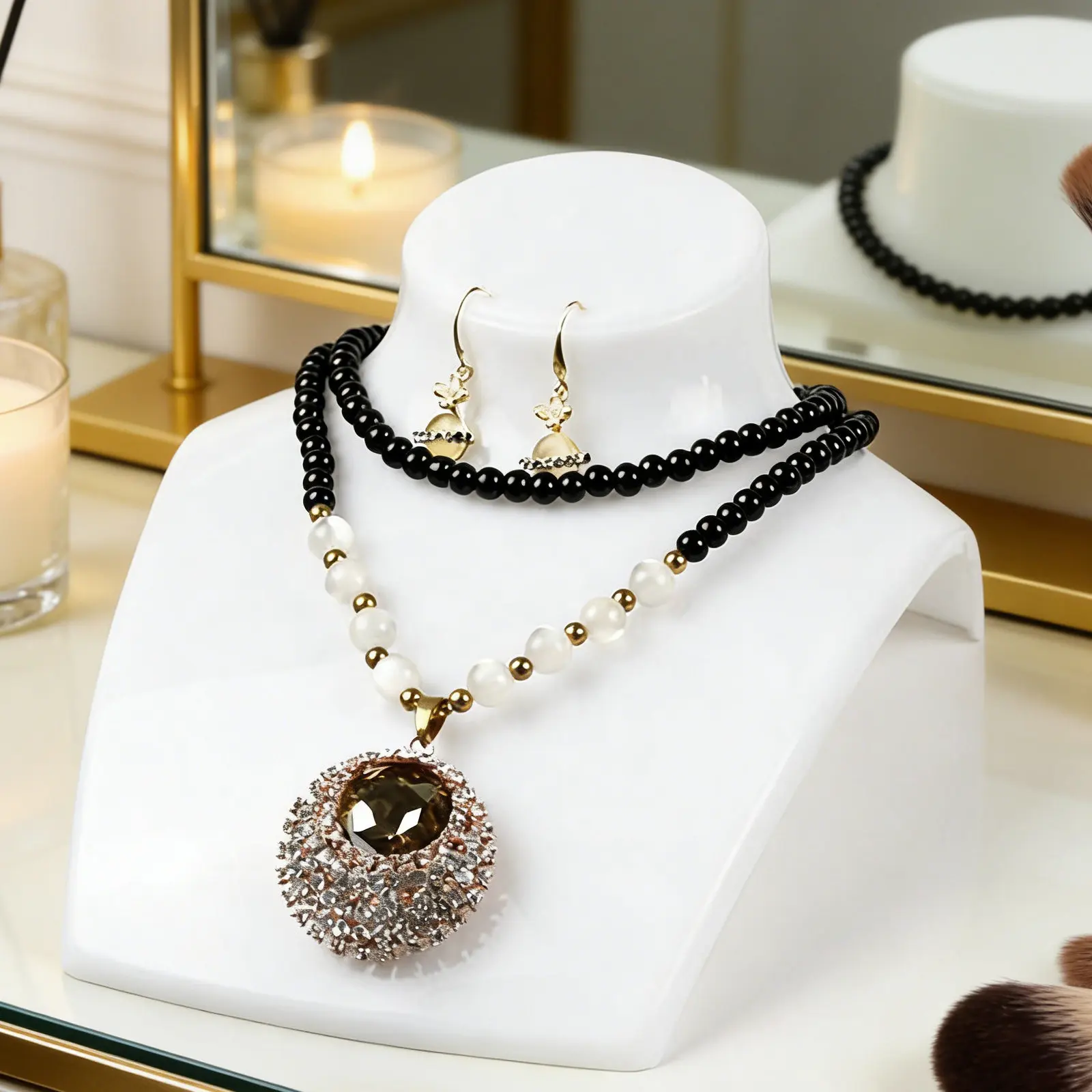 

2Pcs Necklace Rack Jewelry Display Stand Hard Texture Wear Resistant Holder for Earrings Pendant Showcase Home Shopwindow Red