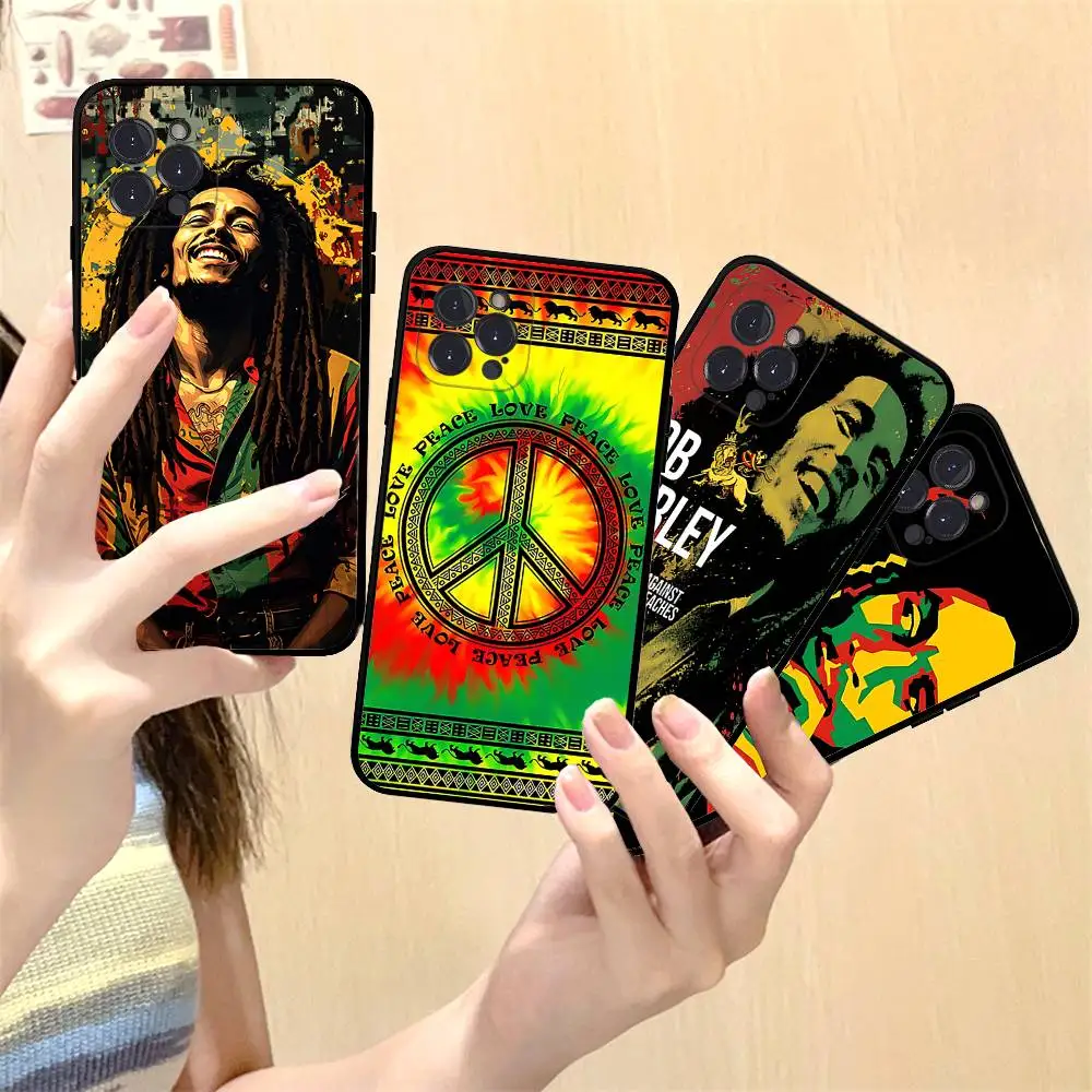 

Singer B-Bob M-Marleys Soft Back Phone Cover Case For IPhone 17 16 Pro Max 15 12 11 16e 13 Mini 14 15 Plus