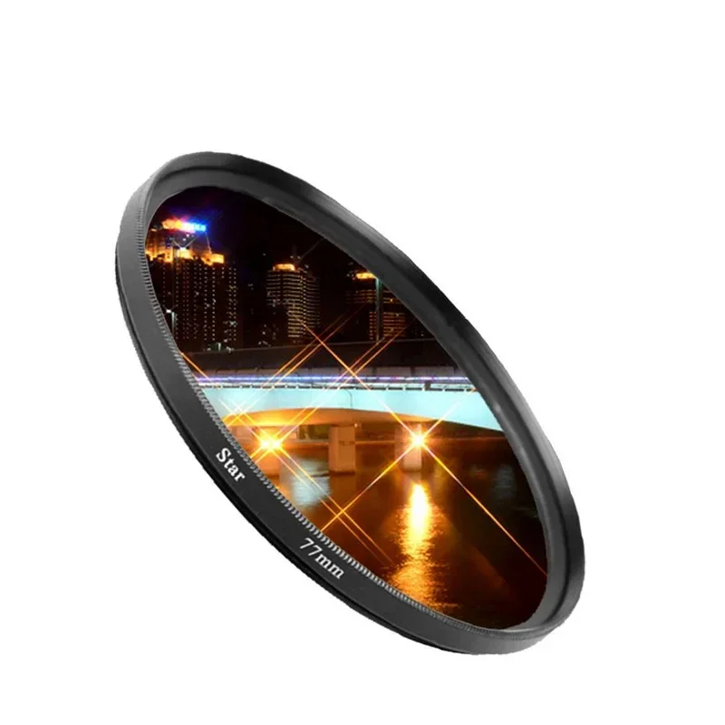 Lightdow Star Filter 6 Line Camera Lens Filter 49mm 52mm 55 58 62mm 67mm 72mm 77mm 82mm Lens Filter for Canon Nikon Sony Camera