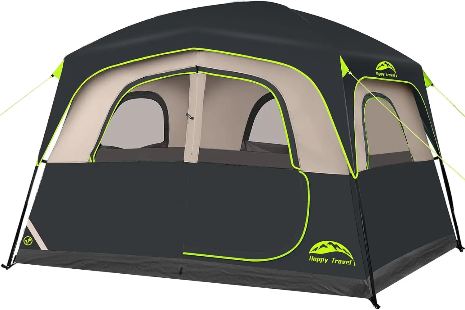 ^6 Person Tents for Camping, Waterproof Cabin Tent with Rainfly | Easy Setup Camping Tent, Portable Large Family Tent with 5