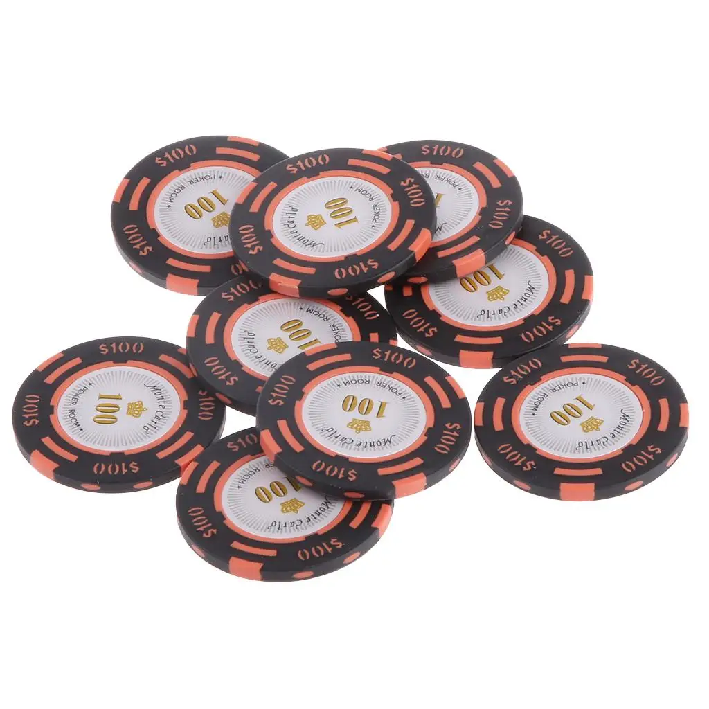 Poker Chips Clay 100 Dollar Denomination Casino Tokens for Card Games Party Occasion and Poker Kit Gift - view 4
