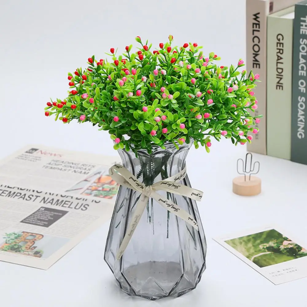 1 Branches Simulation Milan Grass Mini Leaf Home Decoration Vases Home Deco Bouquet Artificial Green Landscape Wish French