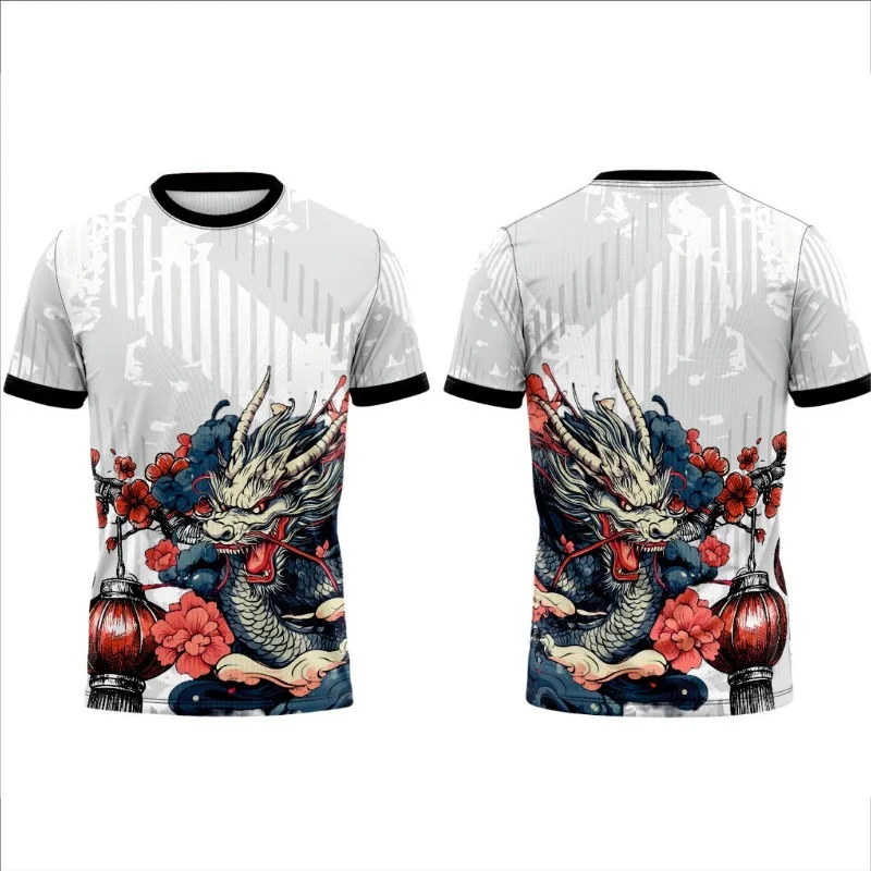 

Летняя мужская быстросохнущая футболка с 3D-принтом, трикотажная футболка с короткими рукавами и полноцветным принтом, подходит для детской спортивной одежды.