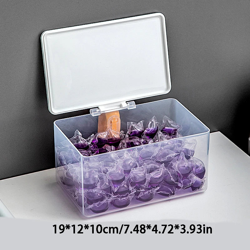 3 Sizes Container Storage Box Laundry Pods Airtight Waterproof For Laundry Room Washing Powder Laundry Beads Organization Decor
