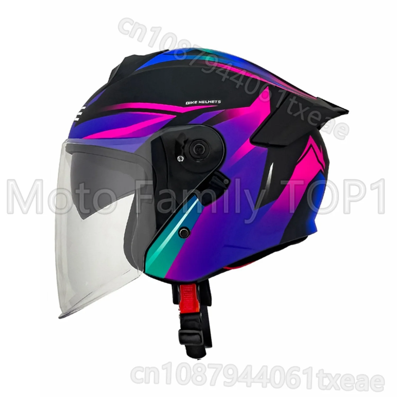 

Motorcycle Half Helmet Men's and Women's Double Lenses Half Helmet Covered Locomotive 3/4 helmet in Summer