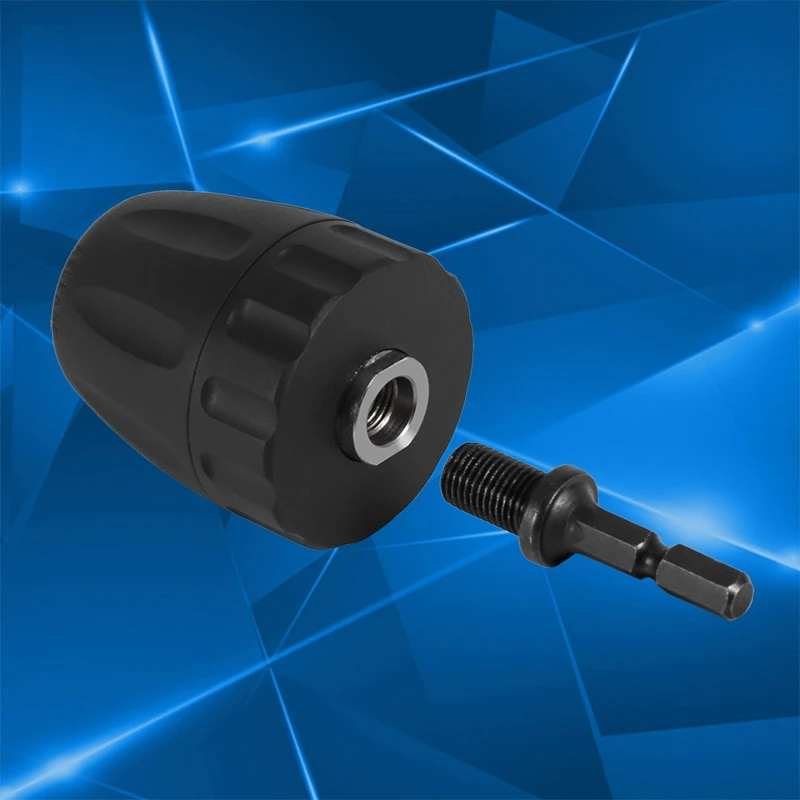 0.8-10Mm Keyless Drill Chuck 3/8 - 24UNF Thread Quick Release Chuck Drill Holder With SDS-Plus Shank 1/4 Inch Hex