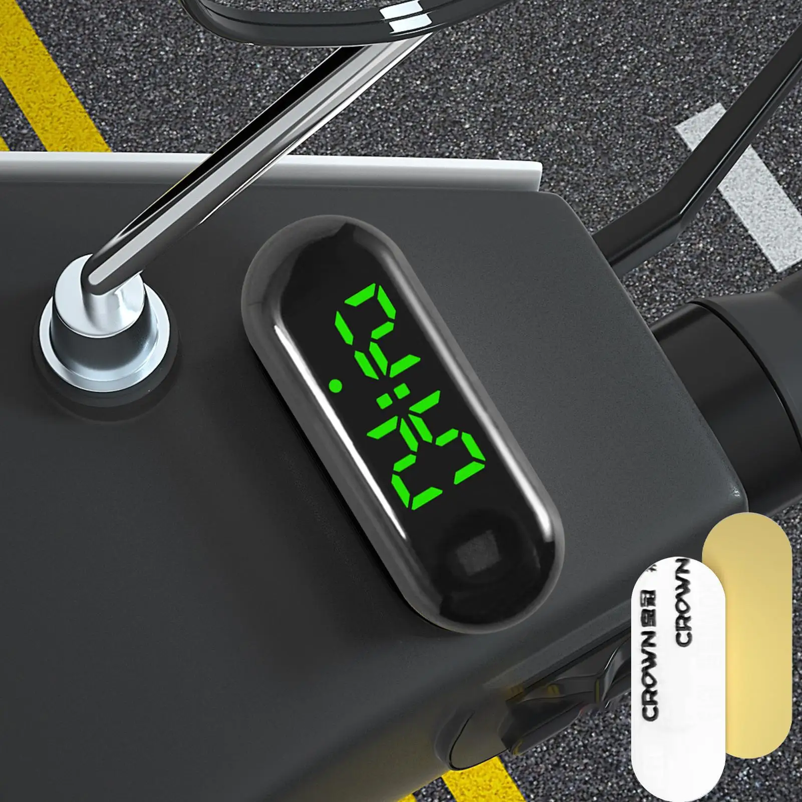 

Светящиеся часы для мотоцикла, клейкие светящиеся мини-цифровые часы, светодиодные часы, украшение автомобиля для седана, грузовика, минивэна, мотоцикла