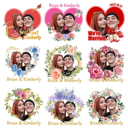 Custom Personalized Waterproof Wedding Temporary Tattoo Sticker with Custom Face, Photo, Text, Name, Date