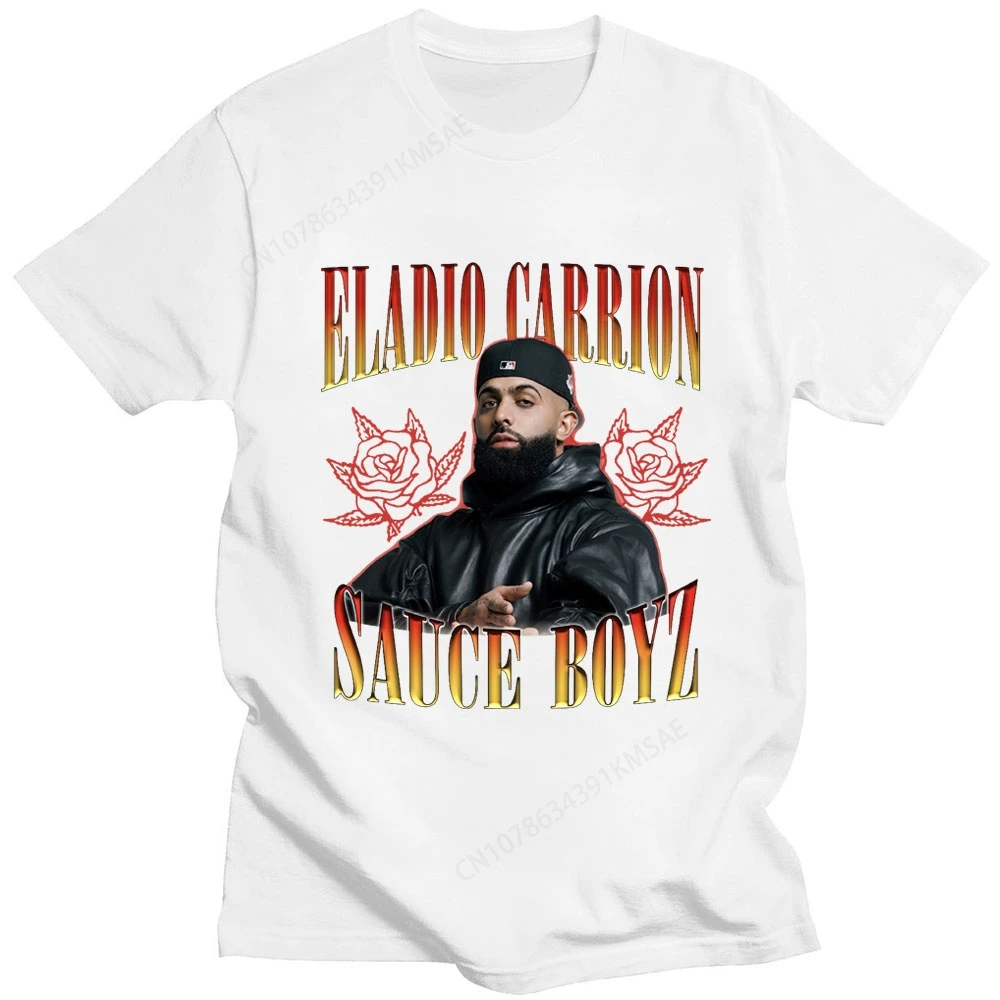 Vintage Eladio Carrion Graphic T Shirt Hip Hop Fashion Design Harajuku Men's T-Shirt Cotton Oversized T-shirts Streetwear Unisex