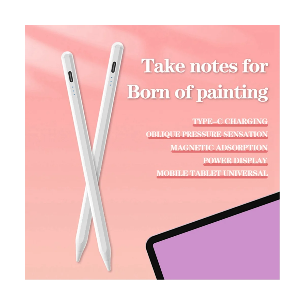 สำหรับ Apple Huawei สไตลัสโทรศัพท์แอนดรอยด์ปากกาตัวเก็บประจุสากลปากกาที่เขียนด้วยลายมือแท็บเล็ตปากกาหน้าจอสัมผัสโดยเฉพาะ