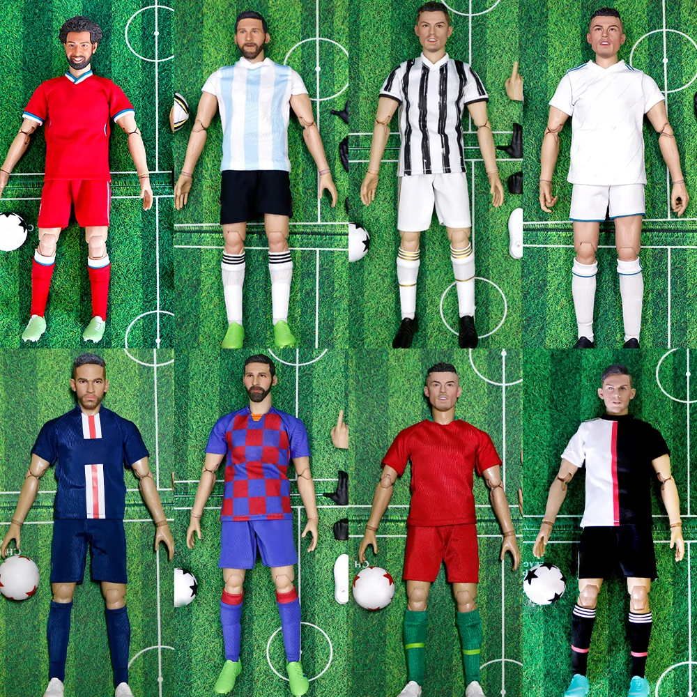 サッカー選手フィギュアセット サッカー選手スターフットボール、グラスファイバーランド