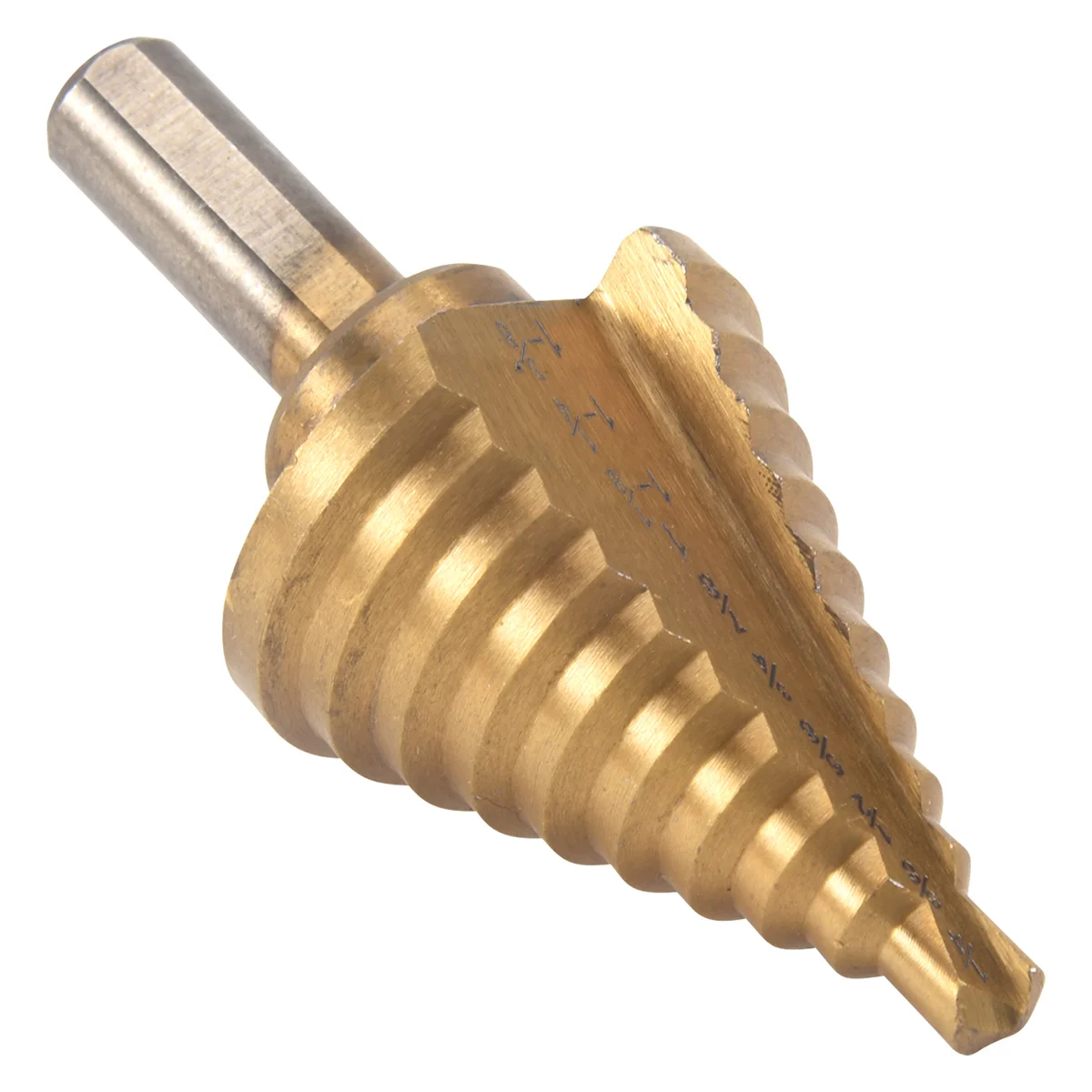 Step Drill Cone Drill Bits, High Speed Steel 10 Steps 1/4 to 1-3/8 inch